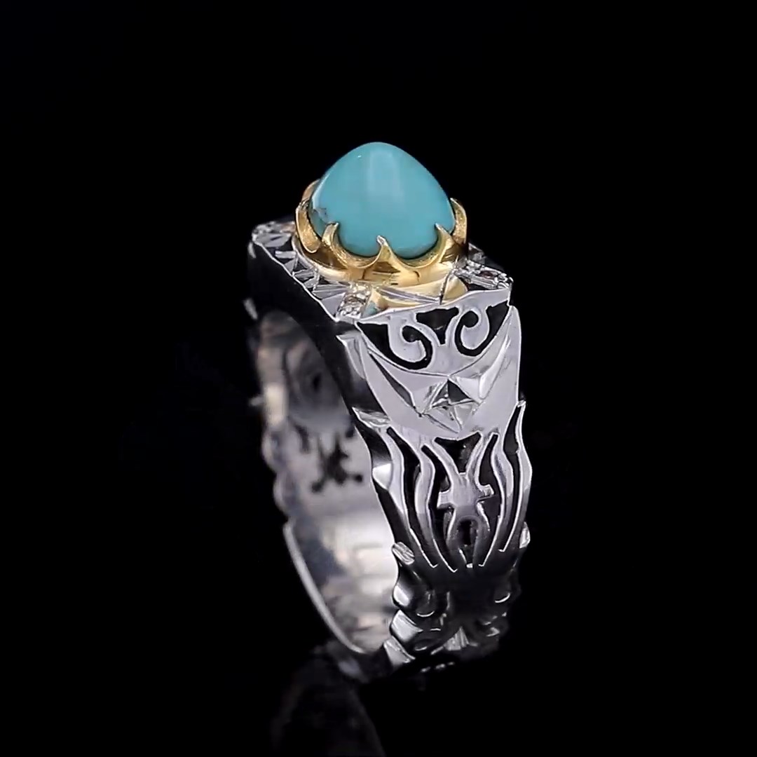 Turquoise of Neishabour ring - 13344219