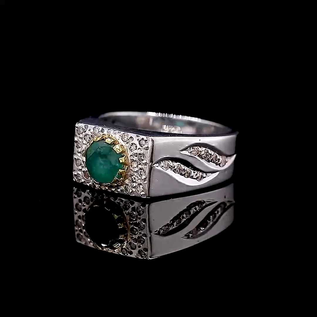 Zambia emerald ring