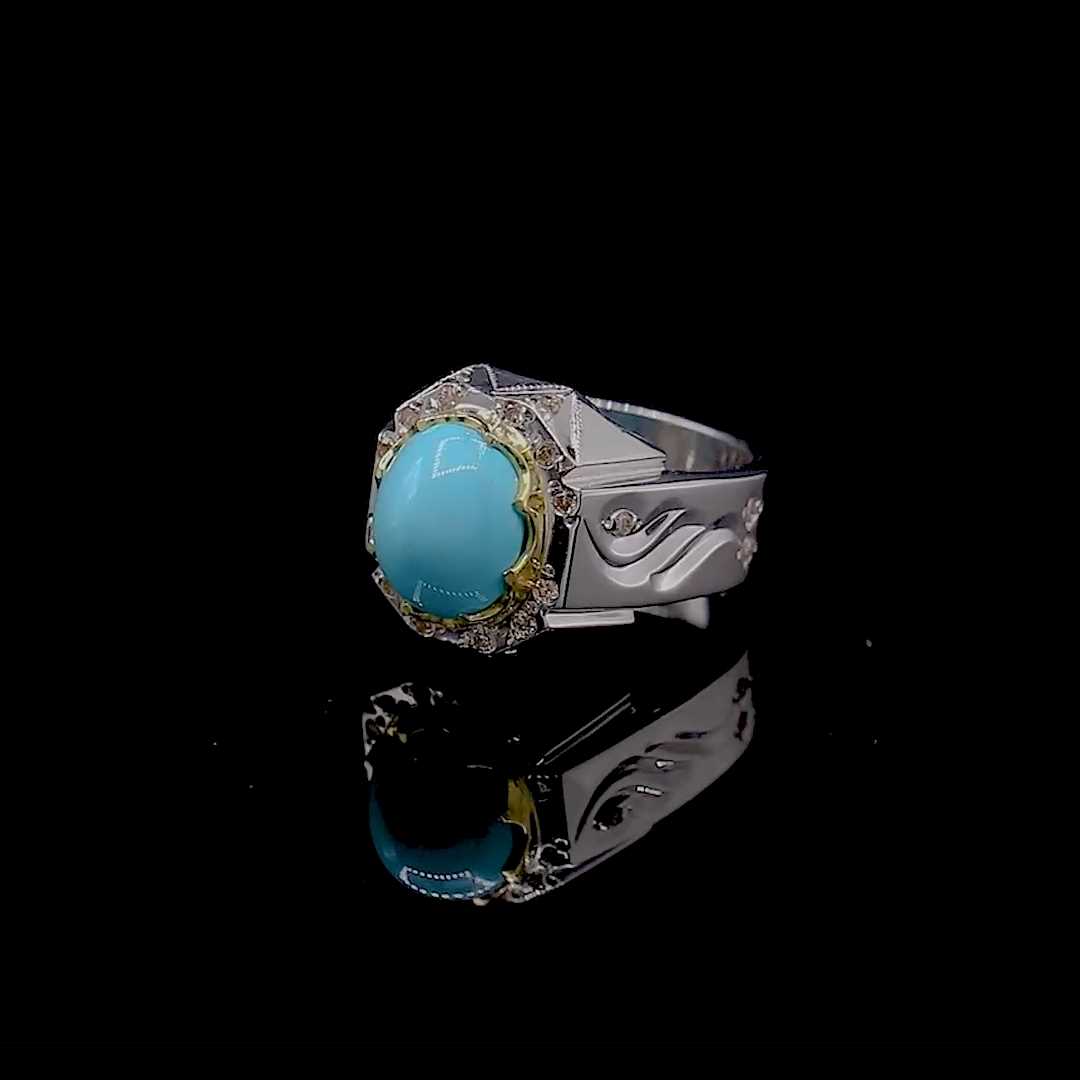 Turquoise of Neishabour ring