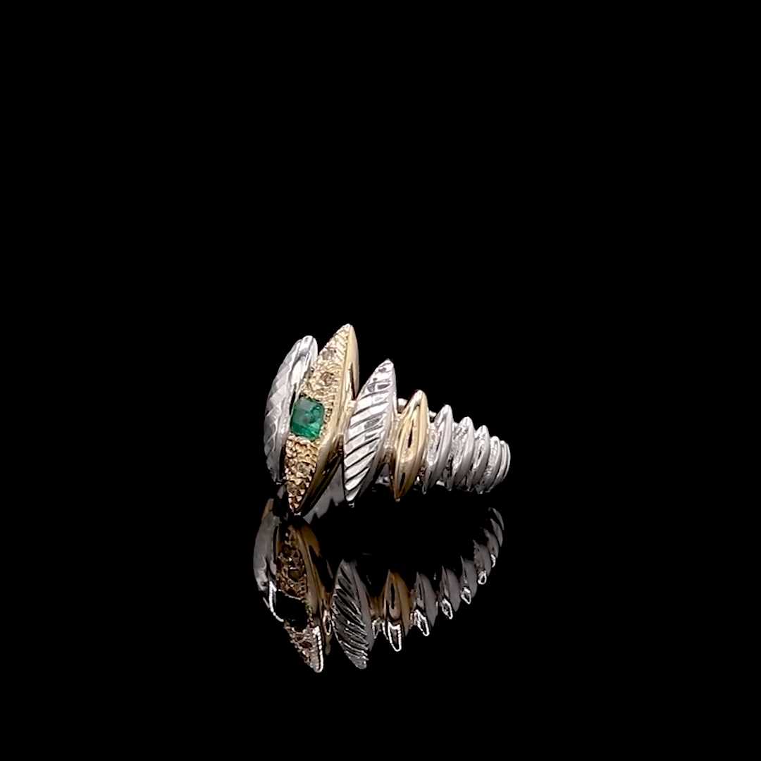 Zambia emerald ring